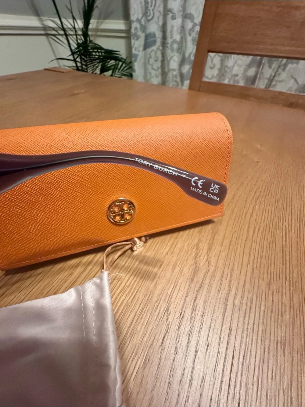🆕 Tory Burch Translucent Gray Sunglasses with Dark Blue Lenses